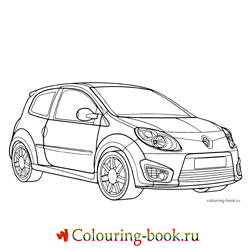 Раскраска Автомашина Renault Twingo RS