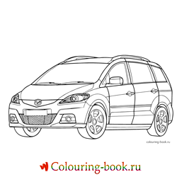 Раскраска Легковой автомобиль Mazda 5