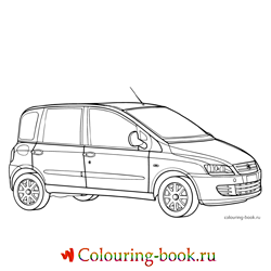 Раскраска Автомобиль Fiat Multipla