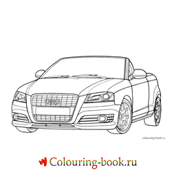 Раскраска Легковая автомашина Audi A3