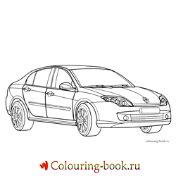 Раскраска Легковой автомобиль Renault Laguna