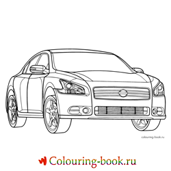 Раскраска Автомашина Nissan Maxima