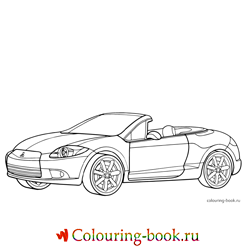 Раскраска Автомашина Mitsubishi Eclipse Spyder GT