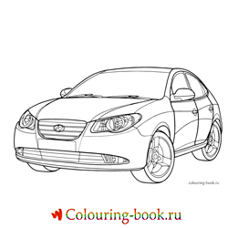 Раскраска Автомобиль Hyundai Elantra