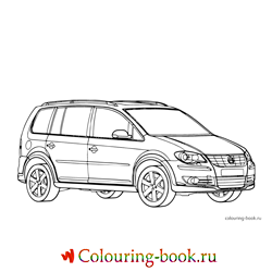 Раскраска Автомашина Volkswagen Cross Touran