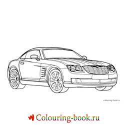 Раскраска Автомобиль Chrysler Crossfire