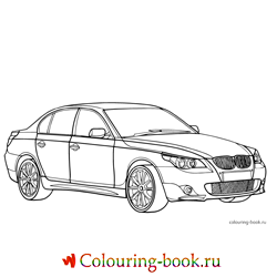 Раскраска Легковая автомашина BMW 5-series