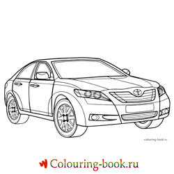 Раскраска Легковой автомобиль Toyota Camry