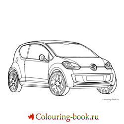 Раскраска Легковая автомашина Volkswagen Up