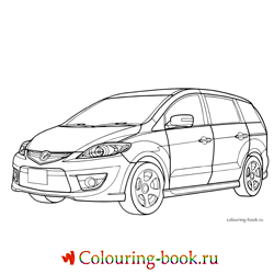 Раскраска Автомобиль Mazda Premacy