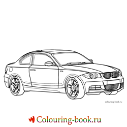 Раскраска Автомобиль BMW 1-series