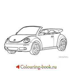 Раскраска Автомашина Volkswagen New Beetle