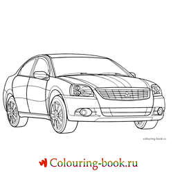 Раскраска Автомобиль Mitsubishi Galant