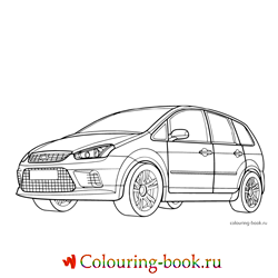 Раскраска Автомобиль Ford C-Max