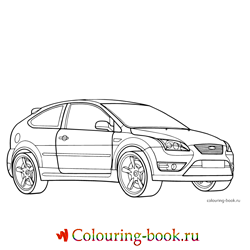 Раскраска Автомобиль Ford Focus