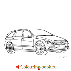 Раскраска Автомобиль Mercedes-Benz R-Class