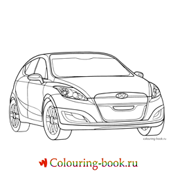 Раскраска Автомашина Hyundai Arnejs