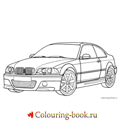 Раскраска Легковой автомобиль BMW M3