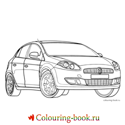 Раскраска Легковой автомобиль Fiat Bravo