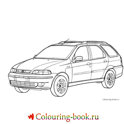 Раскраска Легковой автомобиль Fiat Palio