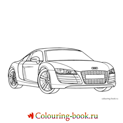 Раскраска Легковой автомобиль Audi R8 V12