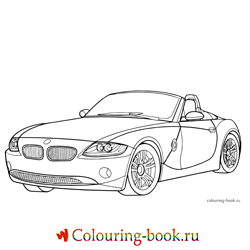 Раскраска Легковая автомашина BMW Z4