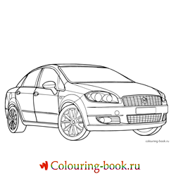 Раскраска Автомашина Fiat Grande Punto Linea