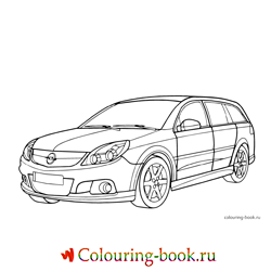 Раскраска Автомашина Opel Vectra OPC