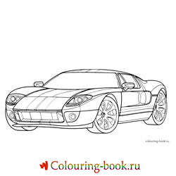 Раскраска Спорткар Ford Tungsten GT