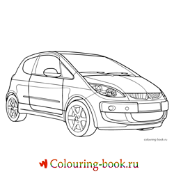 Раскраска Легковой автомобиль Mitsubishi Colt