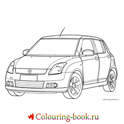 Раскраска Легковая автомашина Suzuki Swift