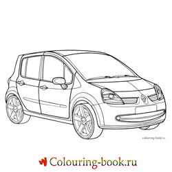 Раскраска Легковой автомобиль Renault Modus