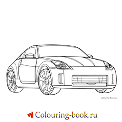 Раскраска Легковой автомобиль Nissan 350Z