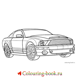 Раскраска Автомашина Ford Mustang