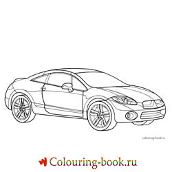 Раскраска Автомашина Mitsubishi Eclipse