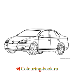 Раскраска Автомашина Volkswagen Jetta