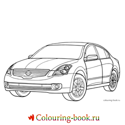 Раскраска Автомашина Nissan Altima Hybrid