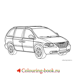 Раскраска Автомобиль Chrysler Voyager