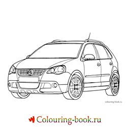 Раскраска Автомобиль Volkswagen Cross Polo