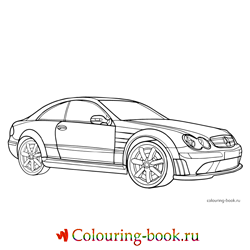 Раскраска Автомобиль Mercedes CLK-Class