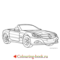 Раскраска Автомобиль Mercedes-Benz SL-Class