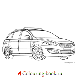 Раскраска Легковая автомашина Fiat Croma