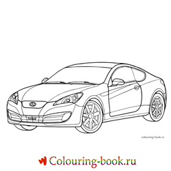 Раскраска Автомашина Hyundai Genesis Coupe