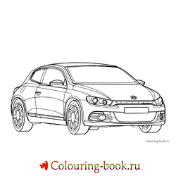 Раскраска Автомобиль Volkswagen Scirocco