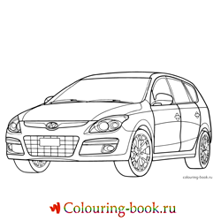 Раскраска Автомашина Hyundai Elantra Touring