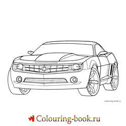 Раскраска Автомашина Chevrolet Camaro