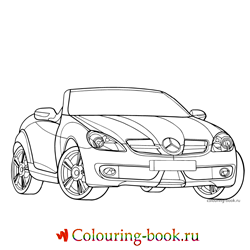 Раскраска Автомашина Mercedes SLK-Class