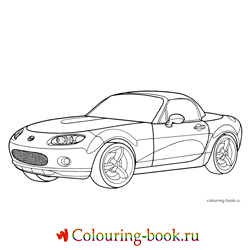 Раскраска Легковая автомашина Mazda MX-5