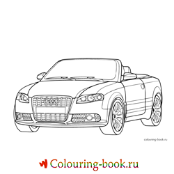 Раскраска Автомашина Audi S4 Cabriolet