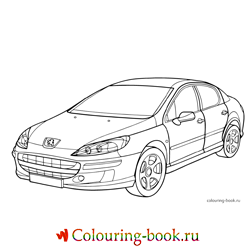 Раскраска Легковая автомашина Peugeot 407